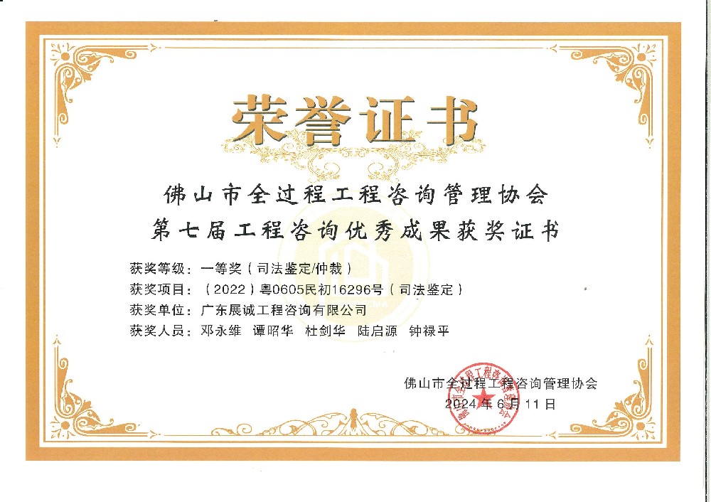 2024咨詢成果獲獎證書
